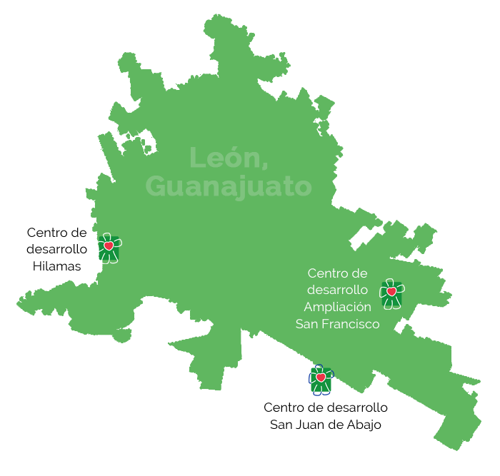 Contamos con presencia en 3 puntos de la ciudad de León, Guanajuato - Fundación León